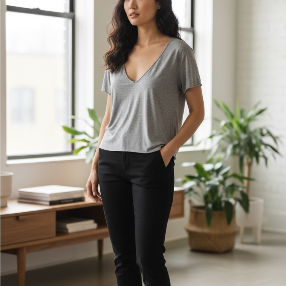 Urban Outfitters Soft Gray Crop Top